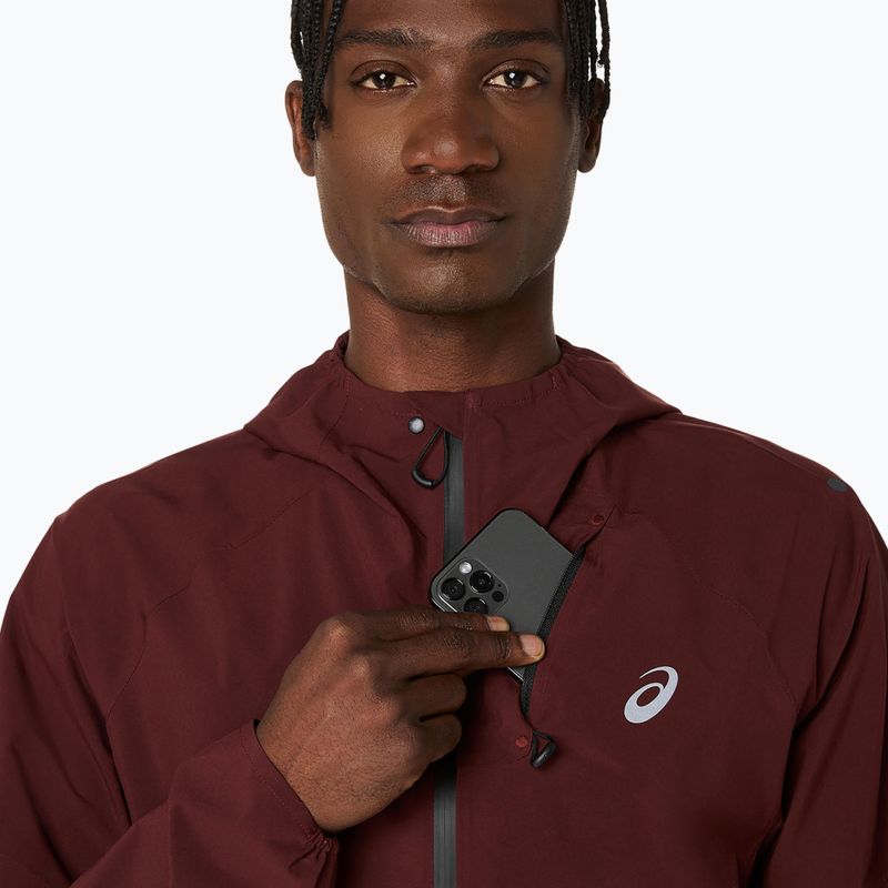 Kurtka do biegania męska ASICS Metarun Waterproof dark red planet 9