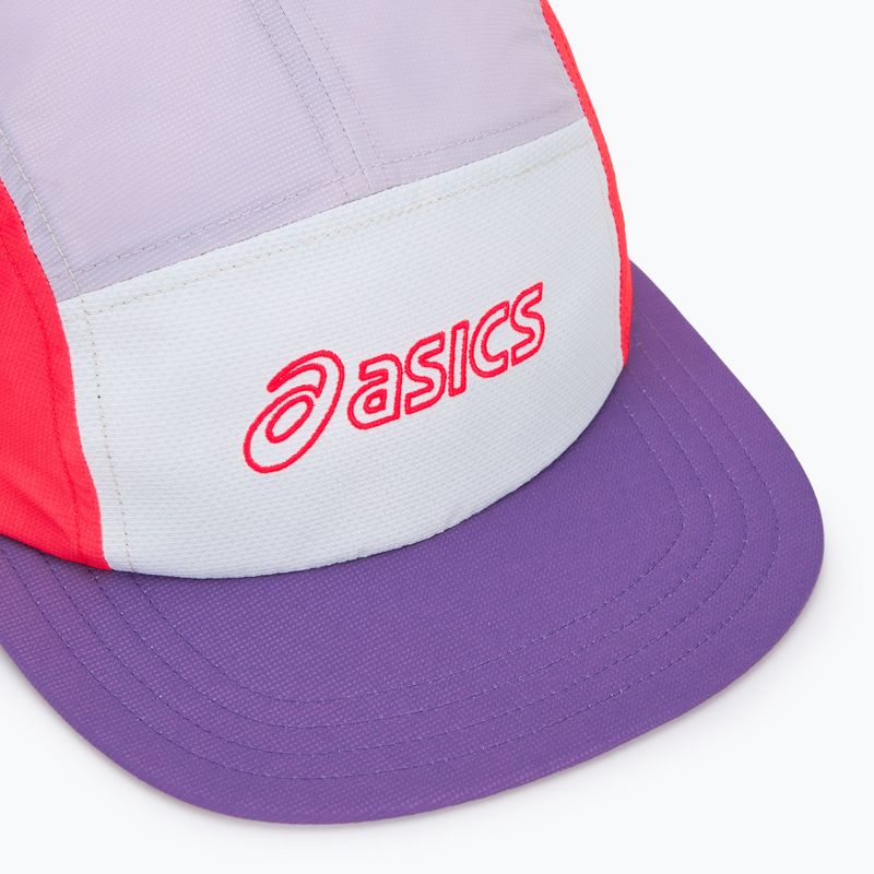 Czapka z daszkiem ASICS 5 Panel flash red/edo purple/dusk violet 3