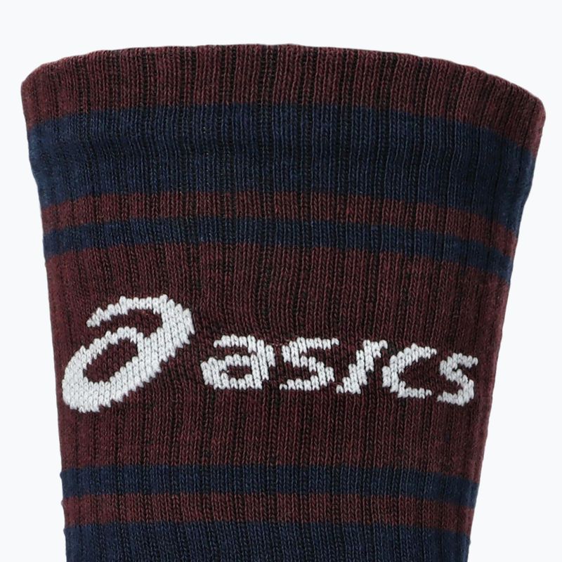 Skarpety ASICS Logo Crew 3 pary midnight/dark red planet/lemongrass 3
