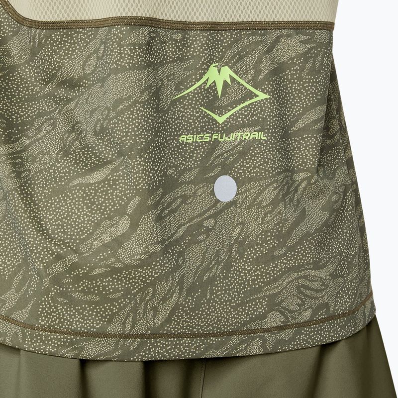 Koszulka do biegania męska ASICS Fujitrail Singlet mantle green/khaki 8