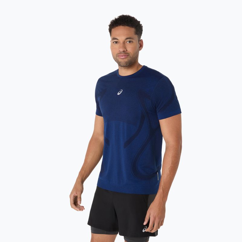 Koszulka do biegania męska ASICS Road Seamless illusion blue/glow yellow 4