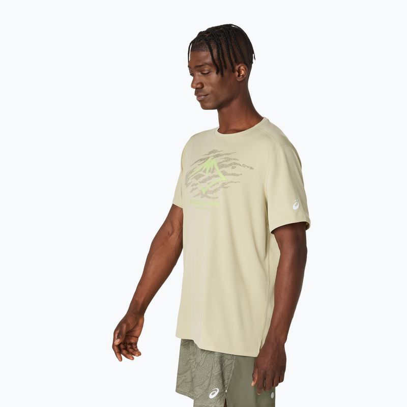 Koszulka do biegania męska ASICS Fujitrail Logo SS khaki 4