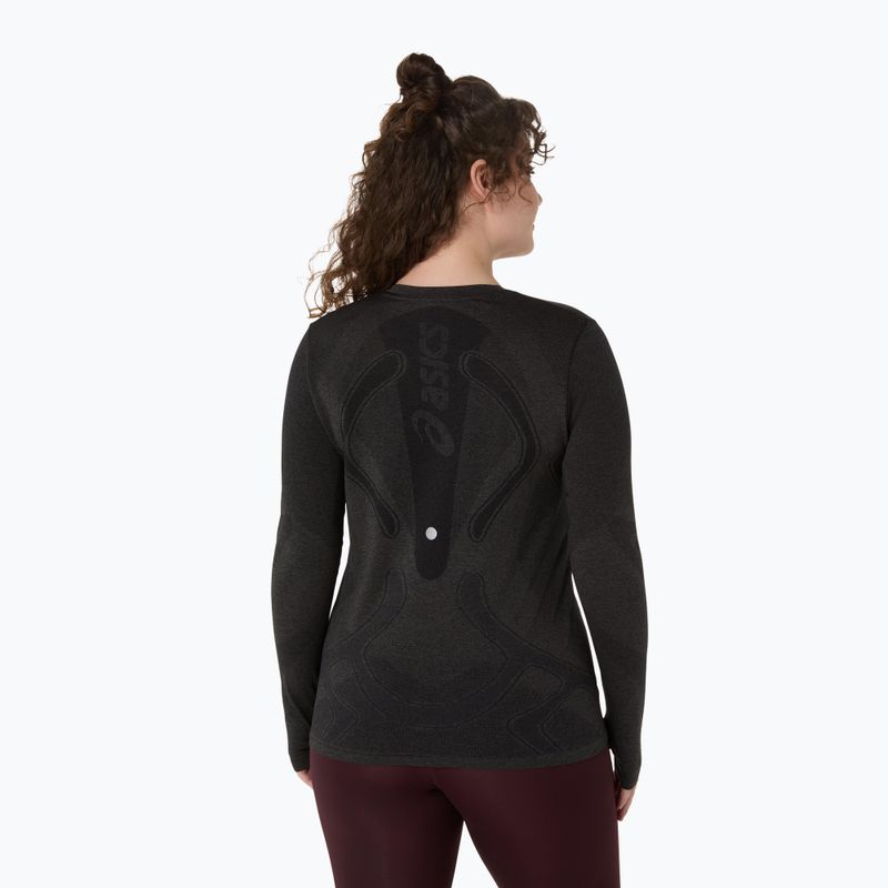 Longsleeve do biegania damski ASICS Road Seamless LS performance black 3