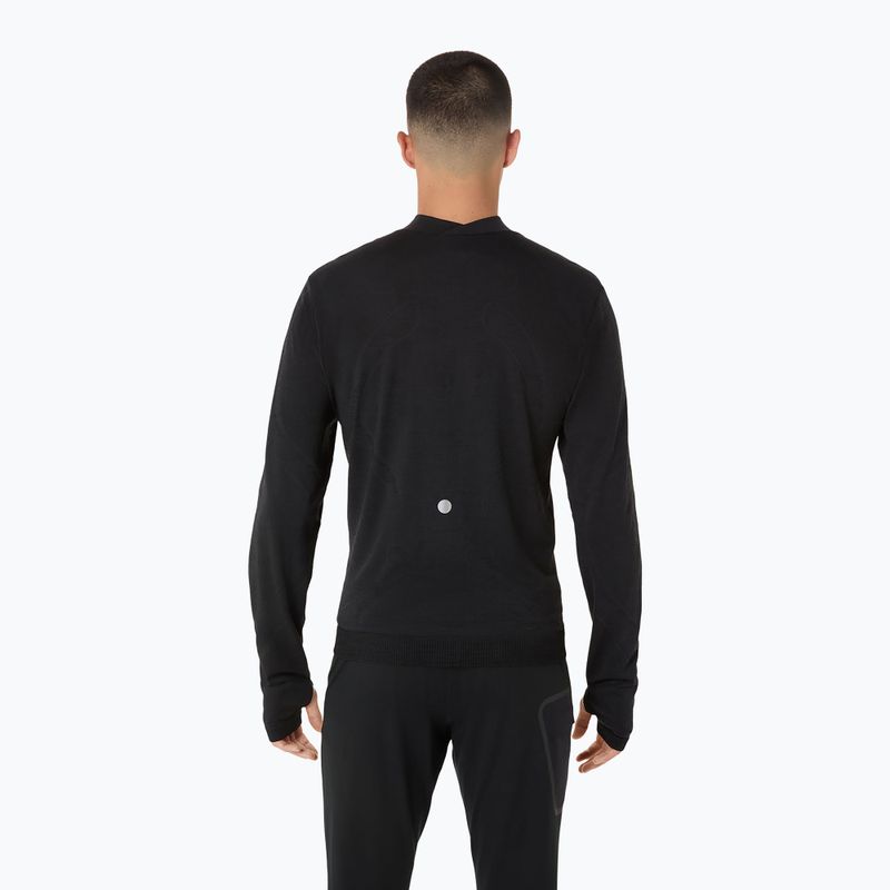 Longsleeve do biegania męski ASICS Road Winter Seamless performance black 3