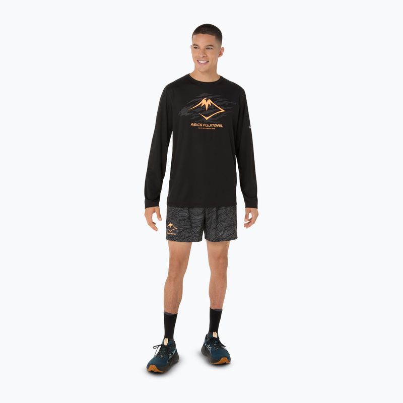 Longsleeve do biegania męski ASICS Fujitrail Logo LS performance black 2