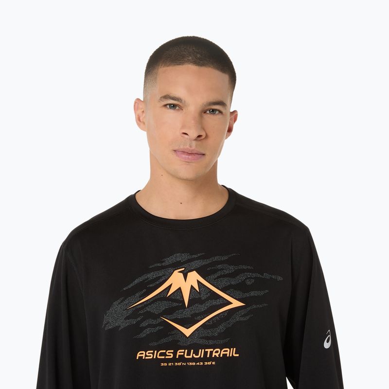 Longsleeve do biegania męski ASICS Fujitrail Logo LS performance black 5
