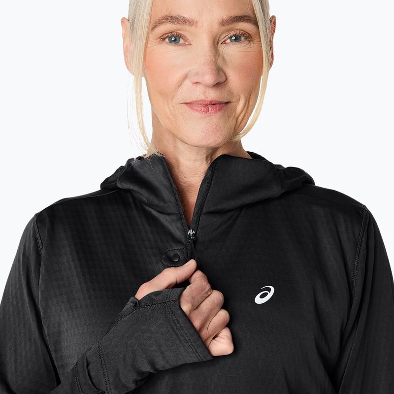 Bluza do biegania damska ASICS Road Winter Hoodie performance black 5