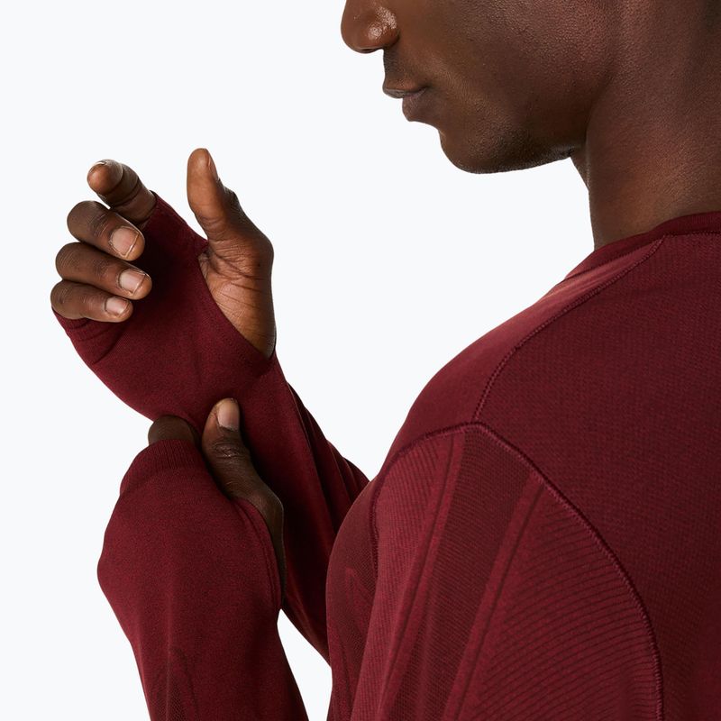 Longsleeve do biegania męski ASICS Road Seamless LS dark red planet 7
