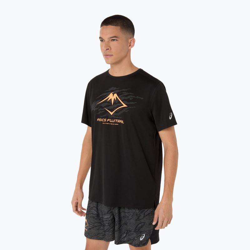 Koszulka do biegania męska ASICS Fujitrail Logo SS performance black 4