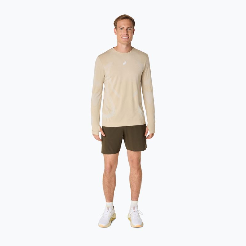 Longsleeve do biegania męski ASICS Road Seamless LS cream 2