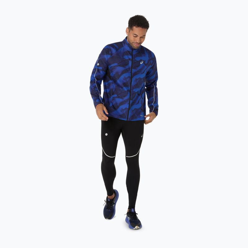 Kurtka do biegania męska ASICS Road Lite-Show Packable performance black/dark cobalt 2
