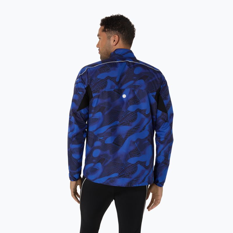 Kurtka do biegania męska ASICS Road Lite-Show Packable performance black/dark cobalt 3
