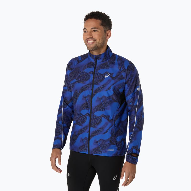 Kurtka do biegania męska ASICS Road Lite-Show Packable performance black/dark cobalt 4