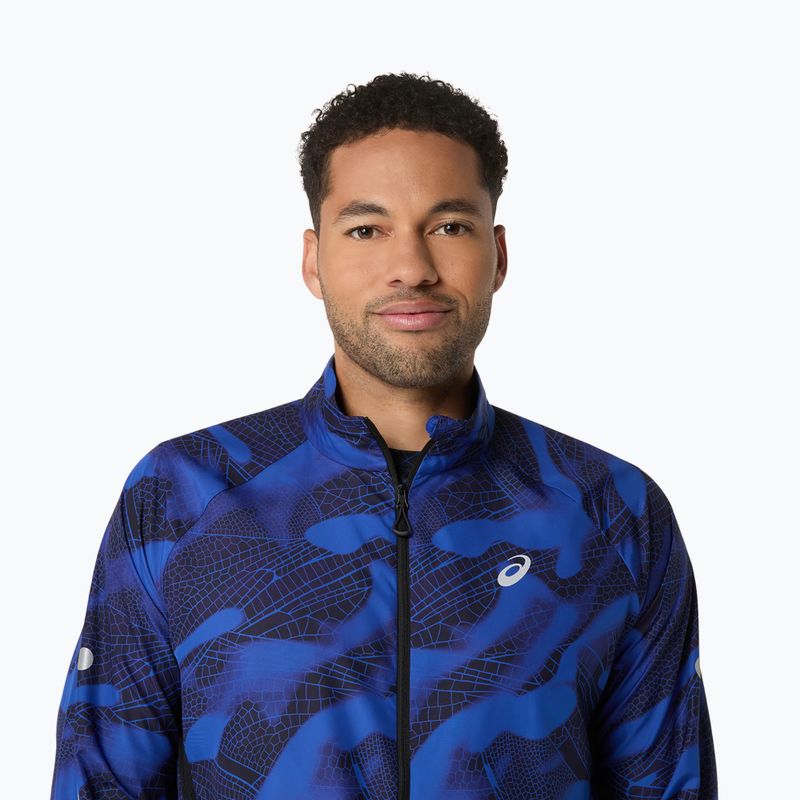 Kurtka do biegania męska ASICS Road Lite-Show Packable performance black/dark cobalt 5