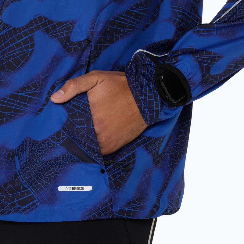 Kurtka do biegania męska ASICS Road Lite-Show Packable performance black/dark cobalt 8