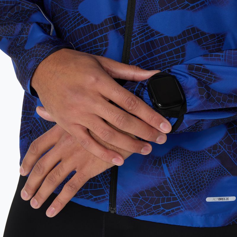 Kurtka do biegania męska ASICS Road Lite-Show Packable performance black/dark cobalt 9