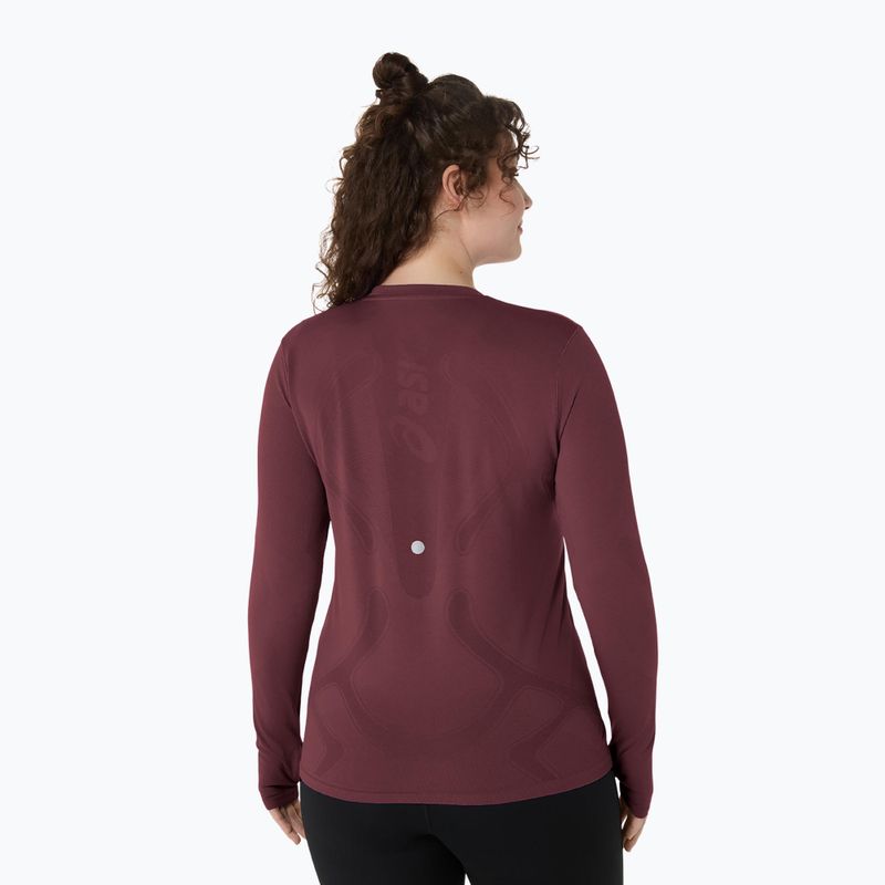 Longsleeve do biegania damski ASICS Road Seamless LS dark currant/port royal 2