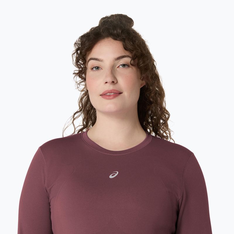 Longsleeve do biegania damski ASICS Road Seamless LS dark currant/port royal 4