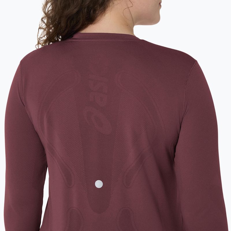 Longsleeve do biegania damski ASICS Road Seamless LS dark currant/port royal 5
