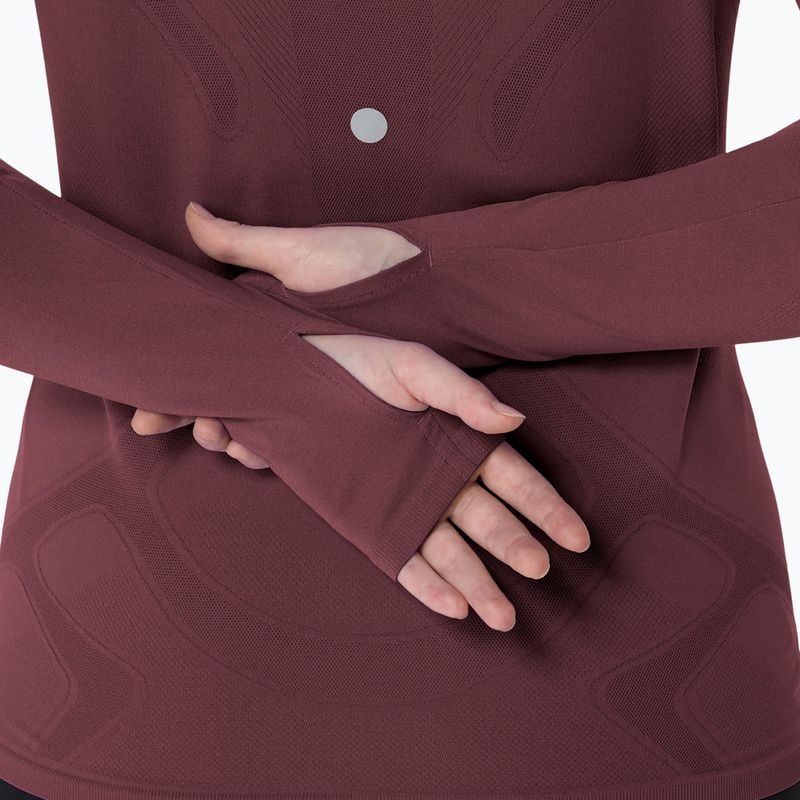 Longsleeve do biegania damski ASICS Road Seamless dark currant/port royal 6