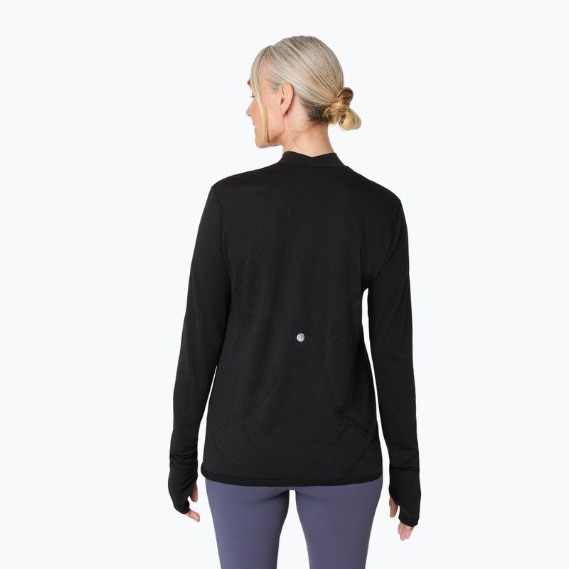 Longsleeve do biegania damski ASICS Road Winter Seamless performance black 3