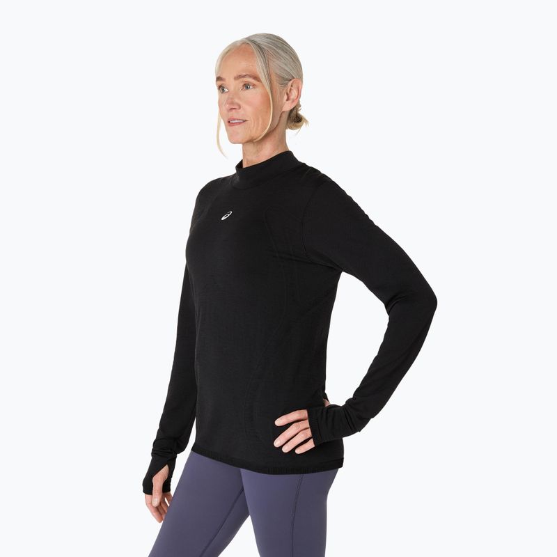 Longsleeve do biegania damski ASICS Road Winter Seamless performance black 4