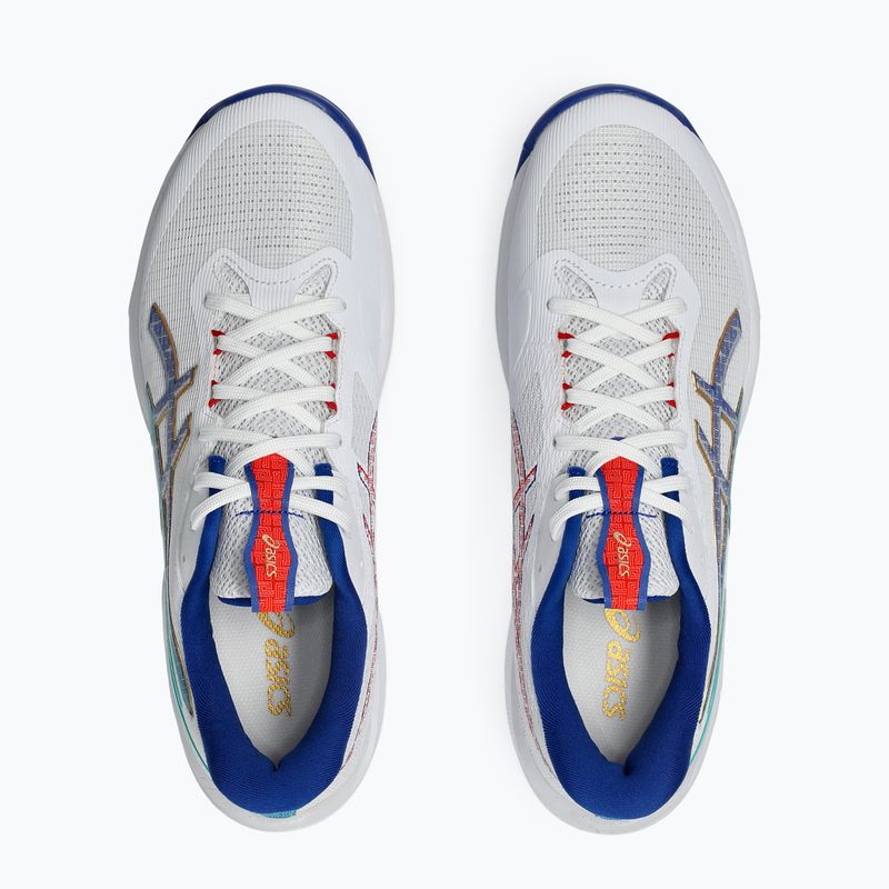 Buty męskie ASICS Netburner Ballistic FF 4 white/asics blue 8