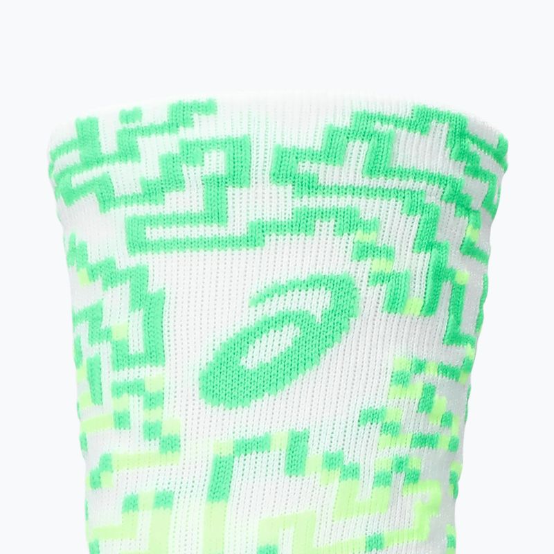 Skarpety ASICS Performance Run Crew brilliant white/illum. green/vital green 3