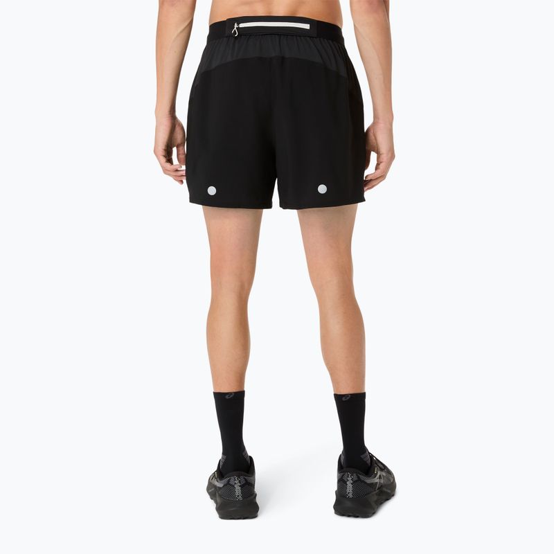 Spodenki do biegania męskie ASICS Fujitrail All Over Print 5IN performance black/carbon/cream 3