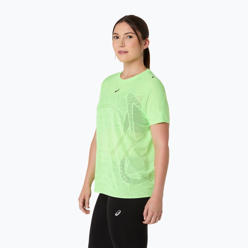 Koszulka do biegania damska ASICS Metarun Top illuminate green 4