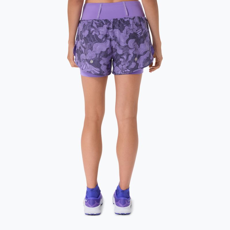 Spodenki do biegania damskie ASICS Road All Over Print amethyst 3