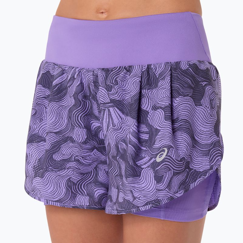 Spodenki do biegania damskie ASICS Road All Over Print amethyst 5