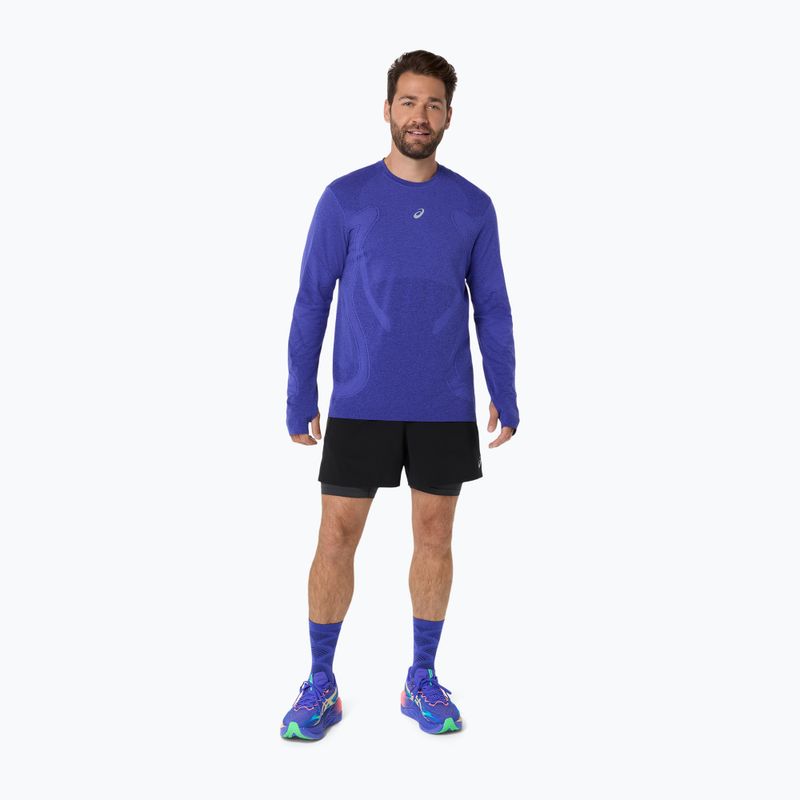 Longsleeve do biegania męski ASICS Road Seamless cobalt burst/eggplant 2