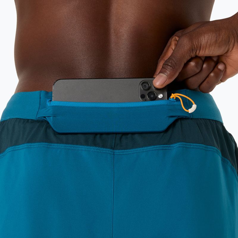 Spodenki do biegania męskie ASICS Road 2N1 5IN tranquil teal/dark teal/yamabuki 9