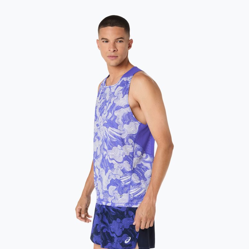 Koszulka do biegania męska ASICS Fujitrail Singlet cobalt burst/cream 4