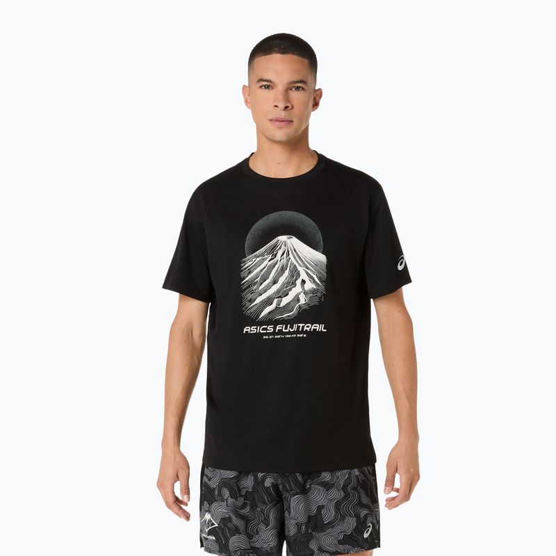 Koszulka do biegania męska Asics Fujitrail Logo Ss Top Performance Black/Cream/Carbon