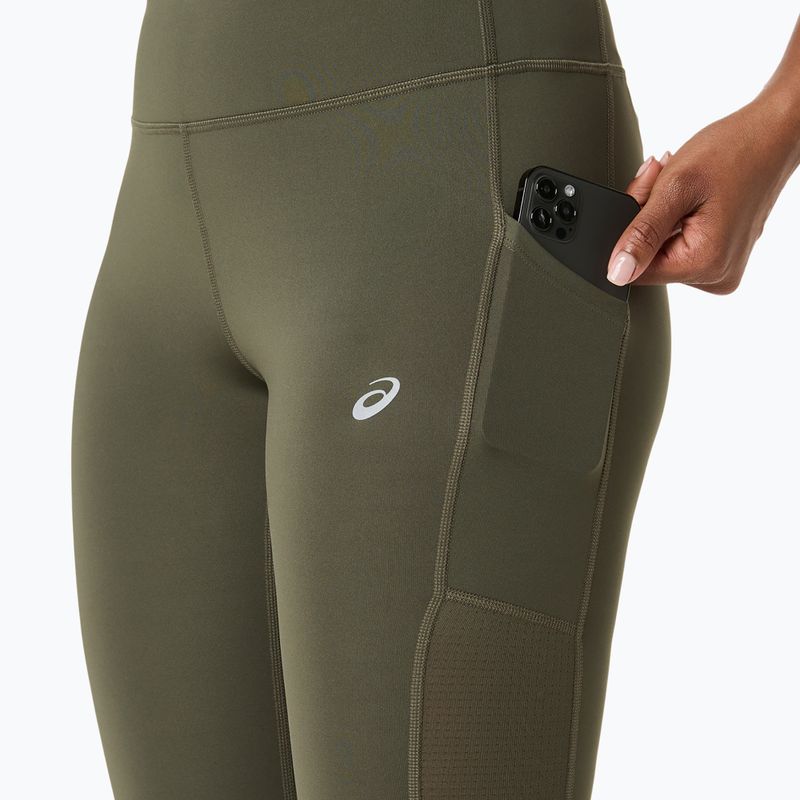 Legginsy do biegania damskie ASICS Core Tight dark olive 4