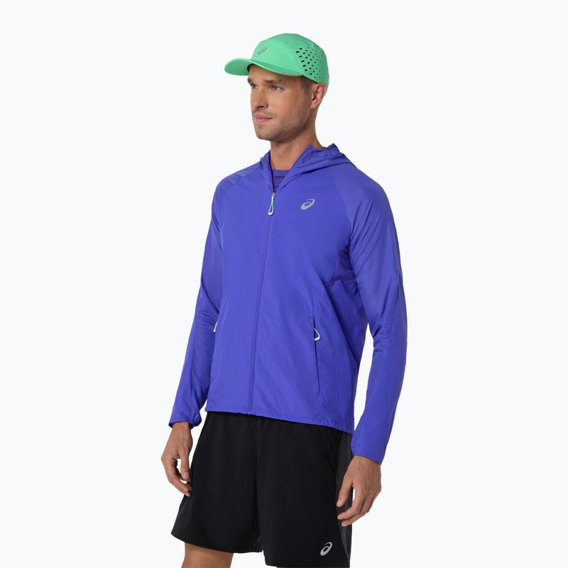 Kurtka do biegania męska ASICS Road Packable cobalt burst/illuminate green 4