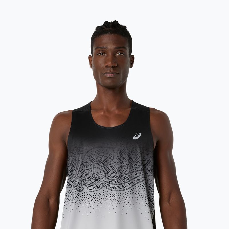 Koszulka do biegania męska ASICS Road Fade Singlet performance black/cream 4
