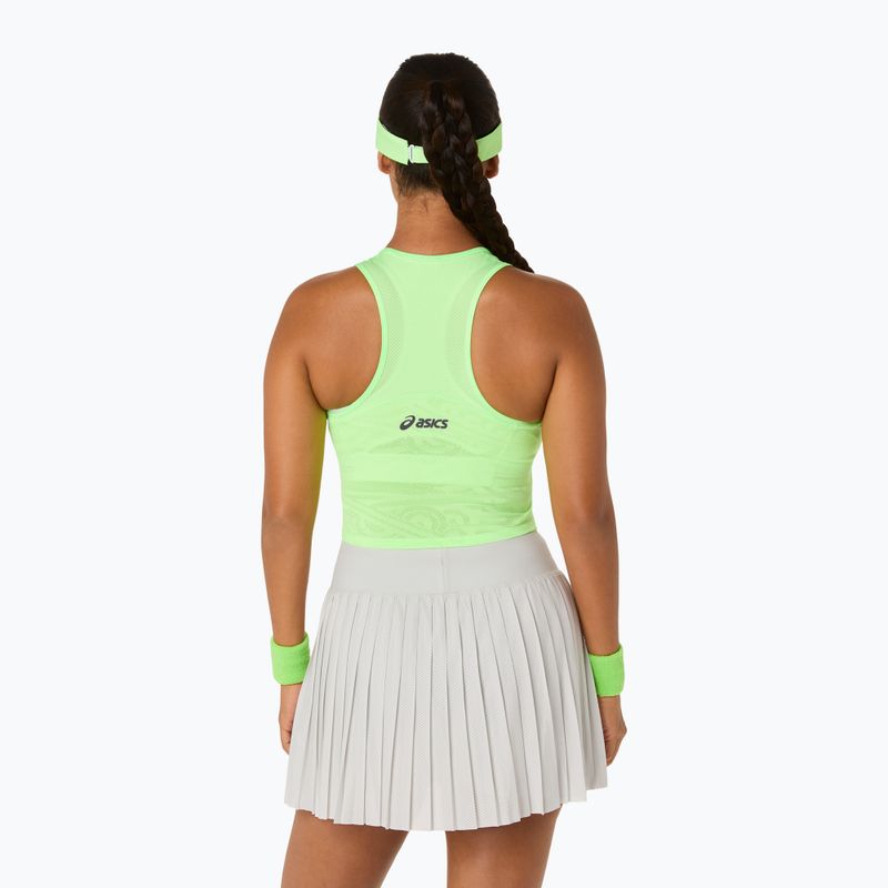 Koszulka tenisowa damska ASICS Match Jaquard Crop Top W illuminate green 3