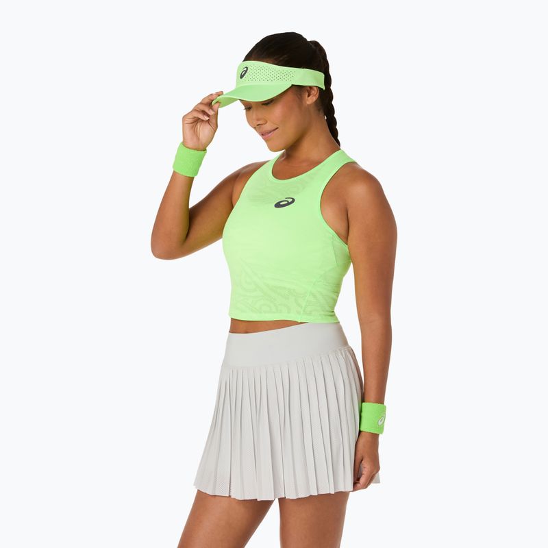 Koszulka tenisowa damska ASICS Match Jaquard Crop Top W illuminate green 5