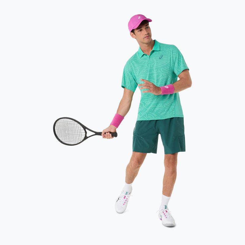 Koszulka tenisowa męska ASICS Match Jacquard Polo aurora green 2