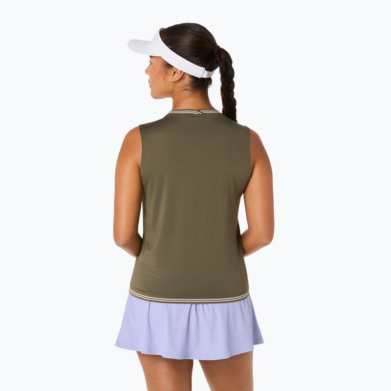 Koszulka tenisowa damska ASICS Game Sleeveless Top W dark olive 3