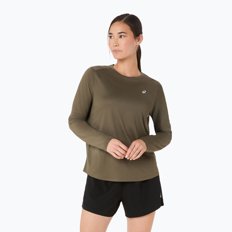 Longsleeve do biegania damski ASICS Core Top dark olive