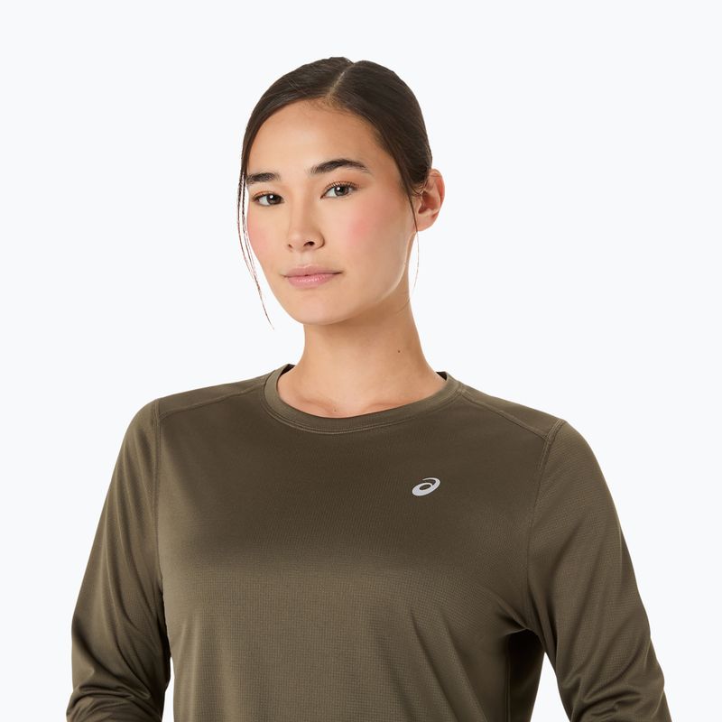Longsleeve do biegania damski ASICS Core Top dark olive 5