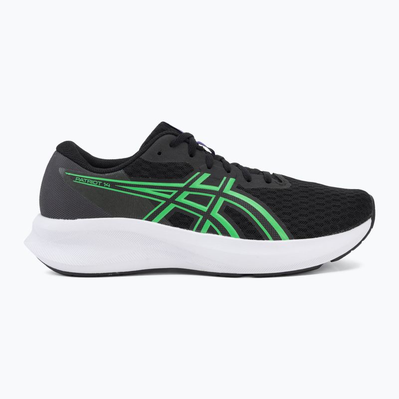 Buty do biegania męskie ASICS Patriot 14 black/vital green 2