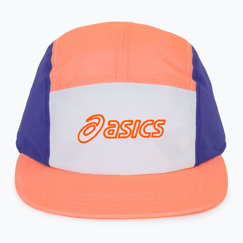 Czapka z daszkiem ASICS Performance Running 5 Panel sun coral/brilliant white 2
