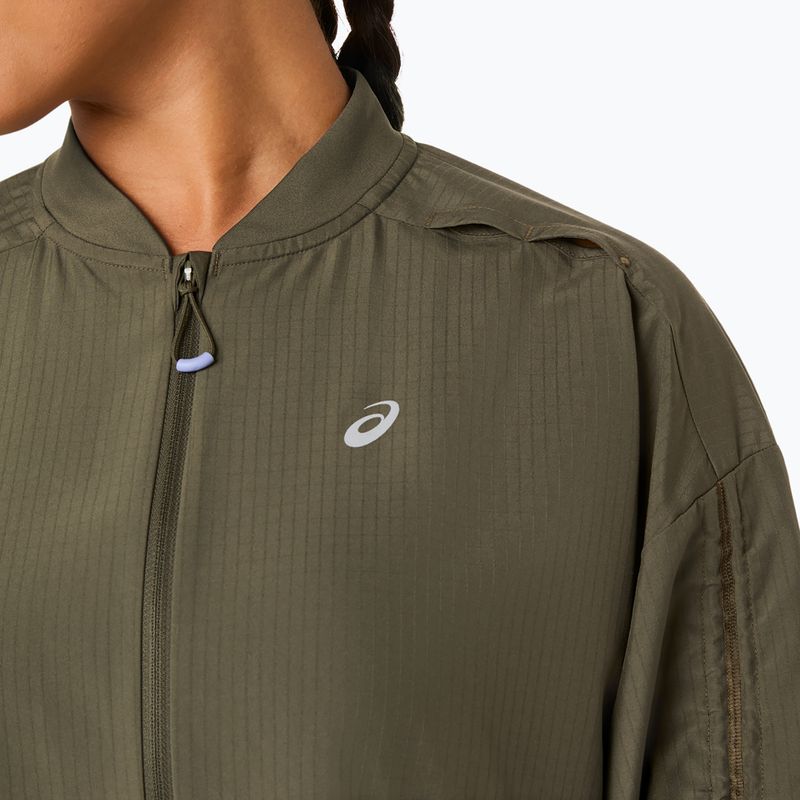 Kurtka do biegania damska ASICS Nagino Run Adjustable dark olive 8