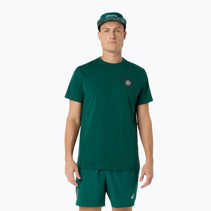 Koszulka tenisowa męska ASICS Padel Court Graphic jewel green