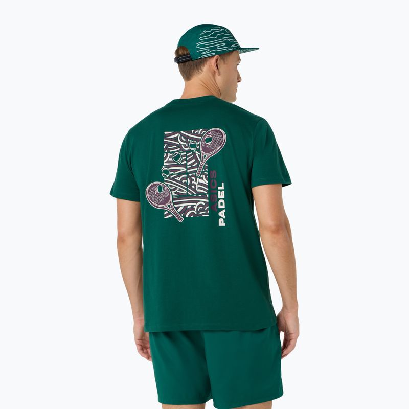 Koszulka tenisowa męska ASICS Padel Court Graphic jewel green 3